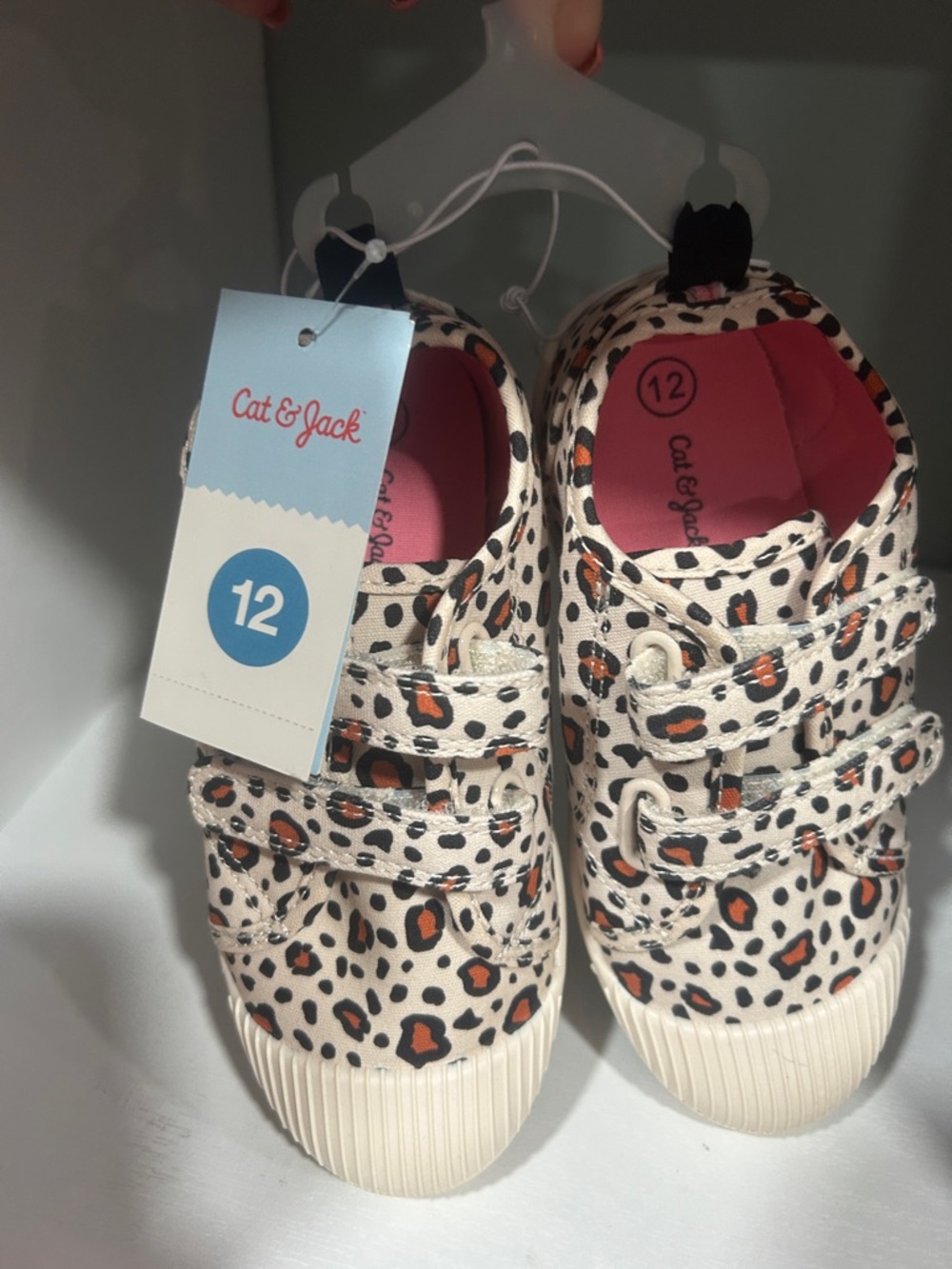 Cat & Jack Cream Leopard-Print Kids Sneakers